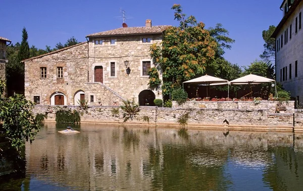 stock image Hot springs of Bagno Vignoni Tuscany Italy