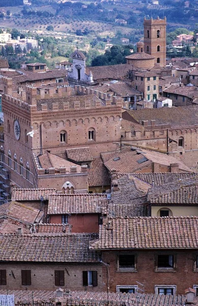 Vista Sobre Telhados Siena Itália — Fotografia de Stock