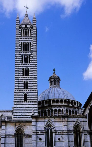Toren Koepel Van Kathedraal Van Siena Italië — Stockfoto