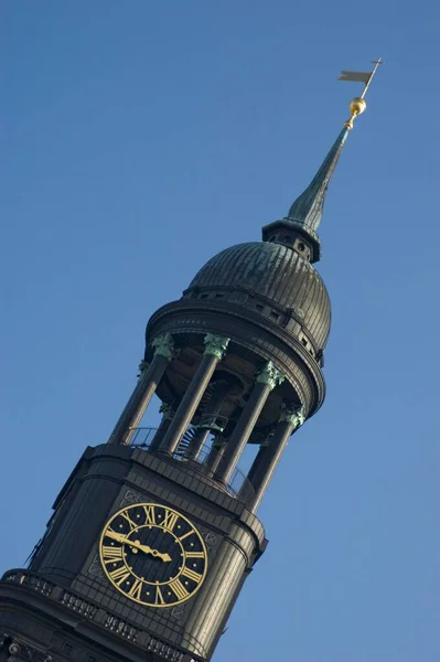 Πύργος Του Αγίου Μιχαήλ Στο Αμβούργο Γερμανία — Φωτογραφία Αρχείου