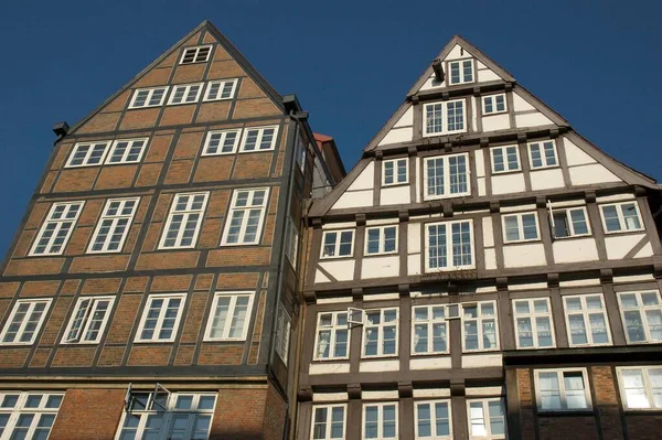 Casas Históricas Nikolaifleet Hamburgo Alemanha — Fotografia de Stock