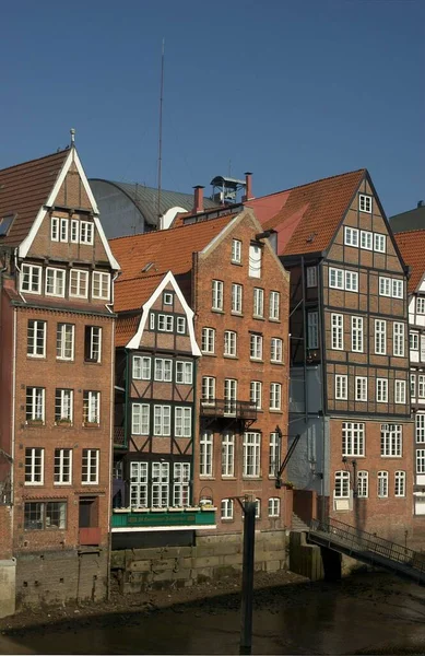Casas Históricas Nikolaifleet Hamburgo Alemanha — Fotografia de Stock