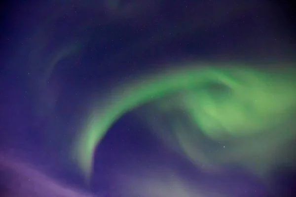 Luces Del Norte Aurora Boreal Reine Lofoten Noruega Europa —  Fotos de Stock