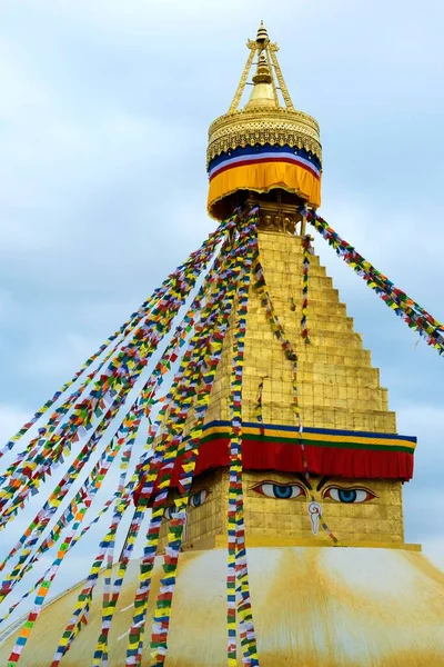 Stupa Boudhanath Stupa Asiatique Grand Site Patrimoine Mondial Unesco Katmandou — Photo