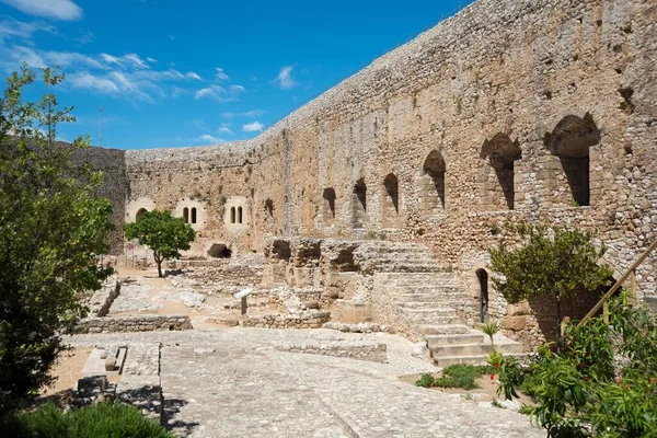 Ortaçağ Şatosu Kastro Chlemoutsi Kastro Elis Moreloponnese Yunanistan Avrupa — Stok fotoğraf