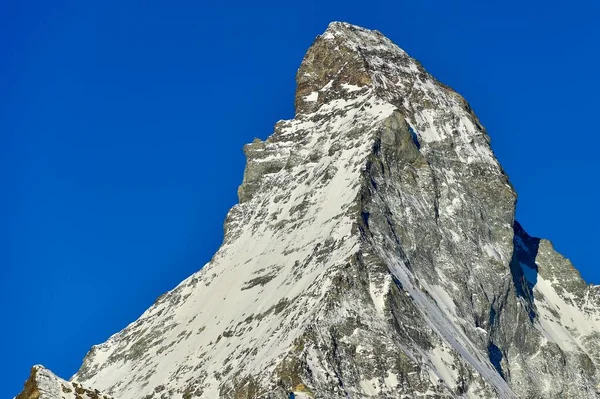 Matterhorngipfel Mit Schnee Zermatt Schweiz Europa — Stockfoto