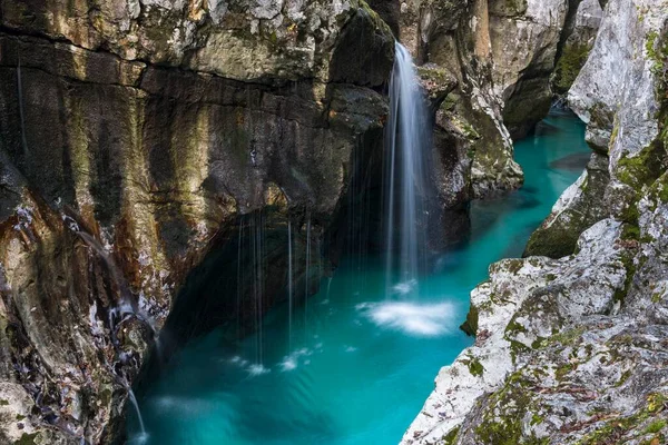 stock image So?a Canyon, So?a Valley, Bovec, Triglav National Park, Slovenia, Europe