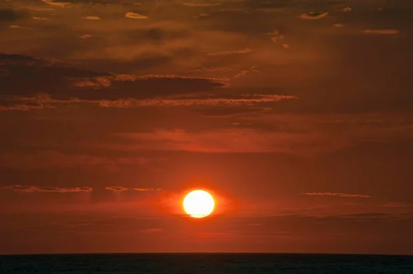 Matahari Terbenam Korsika Perancis Eropa — Stok Foto
