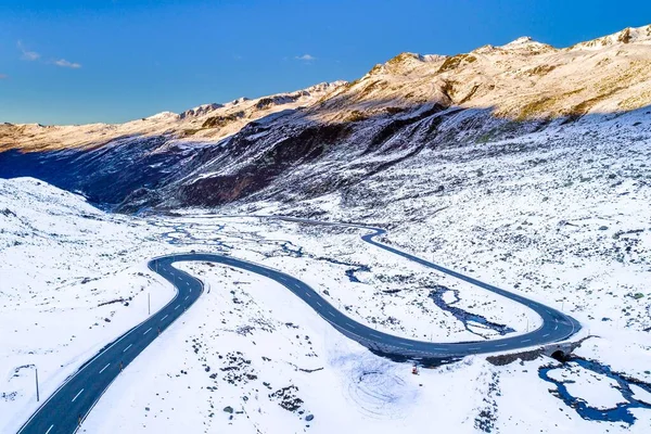Мбаппе Перевал Флела Зимой Вид Воздуха Кантон Ибб Швейцария Европа — стоковое фото