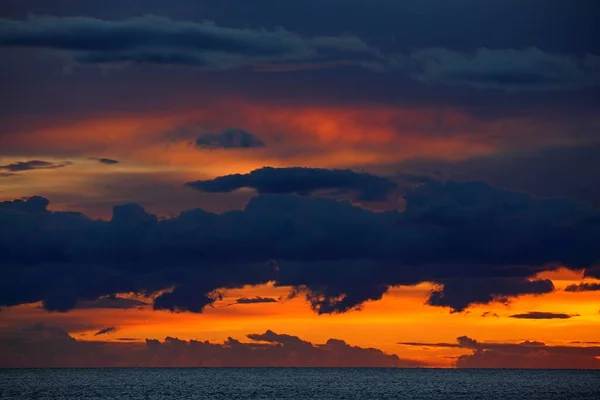 Puesta Sol Sobre Mar Adriático Dalmacia Croacia Europa — Foto de Stock