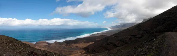 Utsikt Från Mirador Barlovento Mot Stranden Playa Cofete Fuerteventura Kanarieöarna — Stockfoto