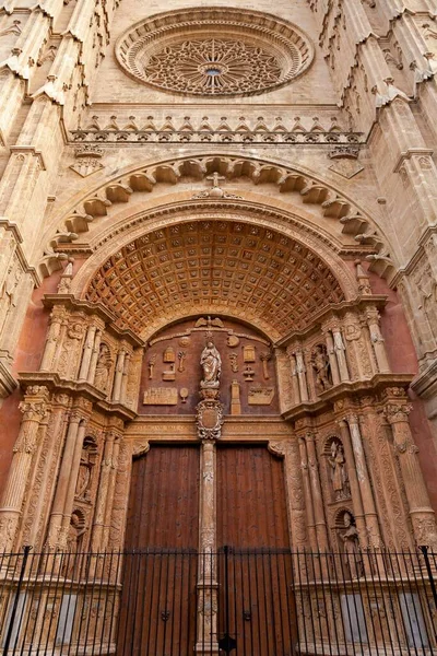 Renesanční Hlavní Portál Katedrála Seu Palma Mallorca Mallorca Baleárské Ostrovy — Stock fotografie