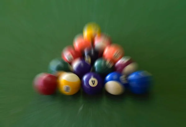 Biljartballen Driehoekig — Stockfoto