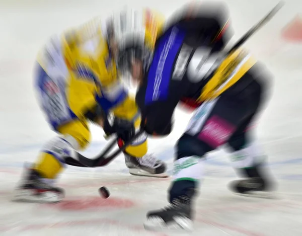 Jugador Hockey Sobre Hielo Enfrentamiento Cantón Berna Suiza Europa —  Fotos de Stock