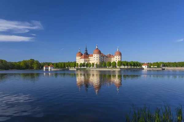 Moritzburg hunting lodge with lake, Saxony, Germany, Europe