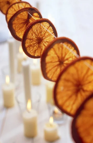 Dried Orange Slices Close — Stock Photo, Image