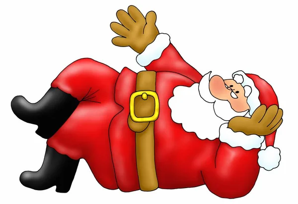Liegender Weihnachtsmann Illustration — Stockfoto