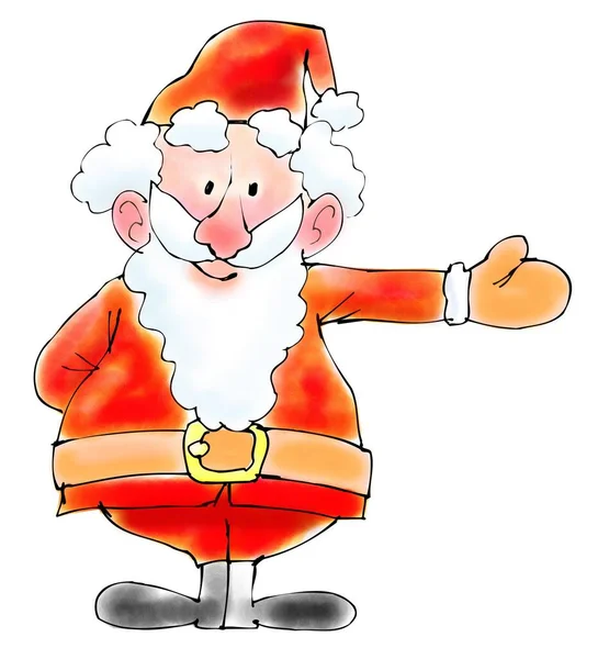 Feliz Papai Noel Ilustração — Fotografia de Stock