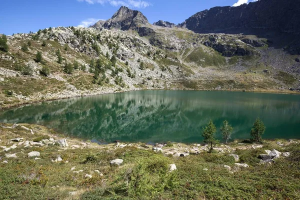 Lago Montaña Lago Mognola Fusio Lavizzara Cantón Ticino Suiza Europa — Foto de Stock