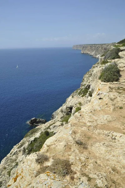 Клифф Кап Бланк Майнц Балеарские Острова Испания Европа — стоковое фото
