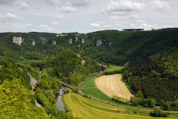 Donautal Übersicht Schwäbische Alb Baden Württemberg Deutschland Europa — Stockfoto