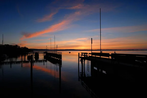 午前中のホーンスタッドボートポート 湖のコンスタンス バーデン ヴュルテンベルク ドイツ ヨーロッパ ヨーロッパ — ストック写真