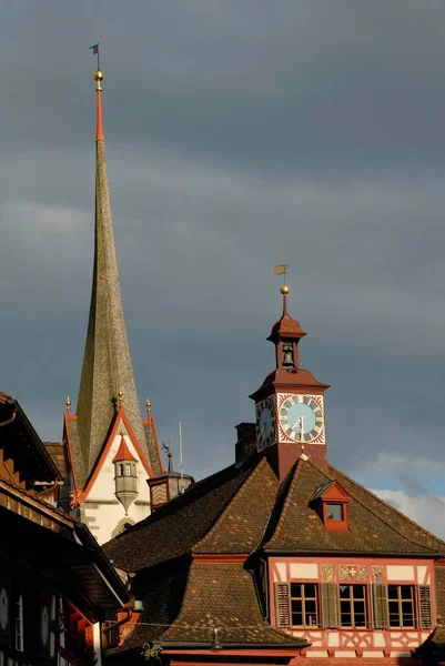 Мбаппе Старой Части Города Штайн Мбаппе Кантон Швейцария Европа — стоковое фото