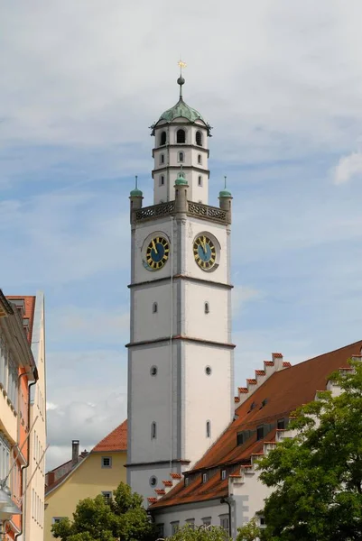 Stará Část Města Blaserturm Ravensburg Baden Wuerttemberg Německo Evropa — Stock fotografie
