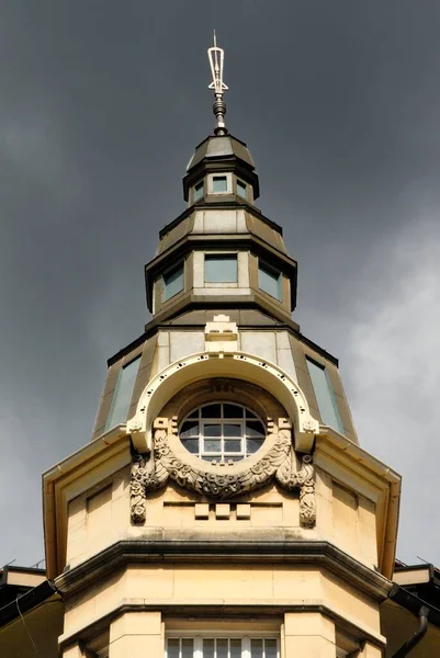 Sankt Gallen Uma Torre Oriel Parte Velha Cidade Suíça Europa — Fotografia de Stock