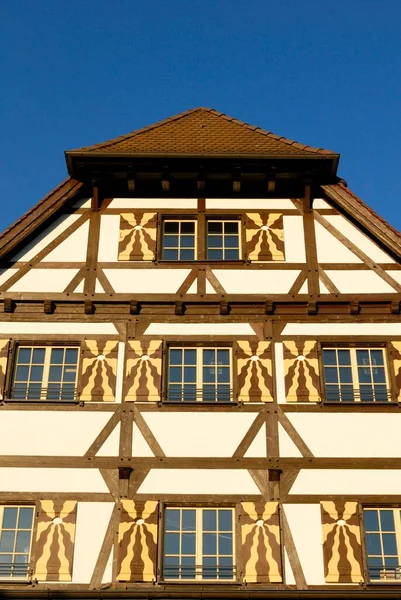 Штайн Мбаппе Детальный Вид Старого Полудеревянного Дома Швейцария Европа — стоковое фото
