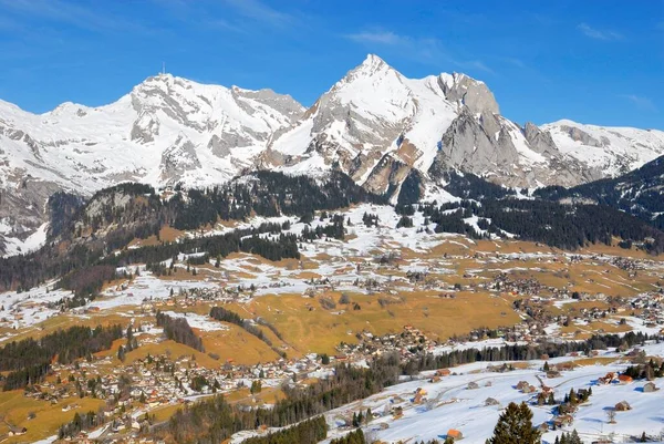 Vista Desde Montaña Iltios Hasta Valle Del Thurtal Cantón Gallen — Foto de Stock