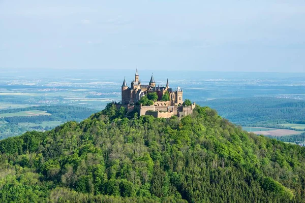 Castelo Burg Hohenzollern Distrito Zollernalbkreis Baden Wuerttemberg Alemanha Europa — Fotografia de Stock
