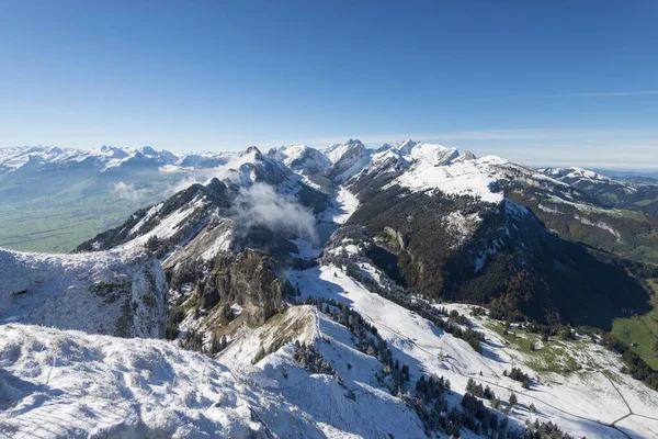 Met Sneeuw Bedekte Saentis Berg 2501M Een Vroege Winter Gezien — Stockfoto