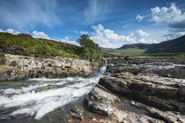 Strath Beag River Northern Highlands Escócia Reino Unido Europa — Fotografia de Stock
