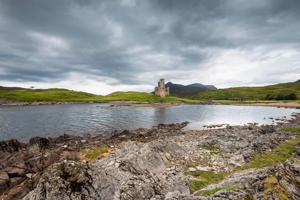 Ruinas Del Castillo Ardvreck Una Península Lago Loch Assynt Sutherland — Foto de Stock