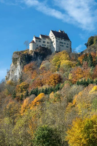 位于多瑙河上游的Burg Werenwag城堡 Hausen Tal Schwbische Alb 德国巴登 符腾堡 — 图库照片