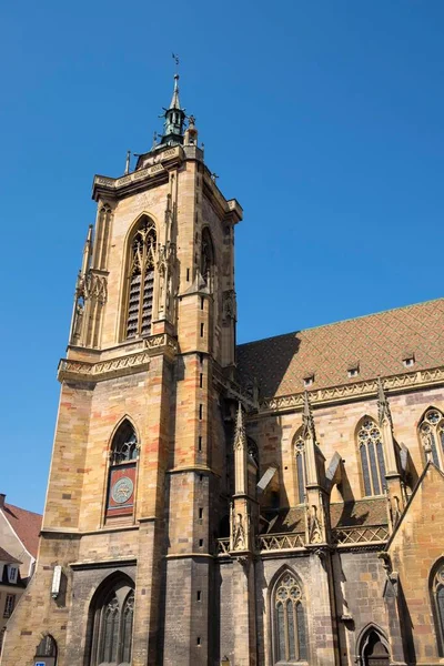 Kolegiální Kostel Martina Colmar Alsasko Francie Evropa — Stock fotografie