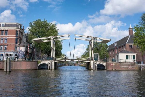 Klappbrücke Genannt Walter Suskindbrug Der Amstel Amsterdam Nordholland Niederlande — Stockfoto