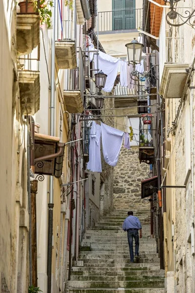 狭窄的小巷 坎波巴索 莫利斯 意大利 — 图库照片