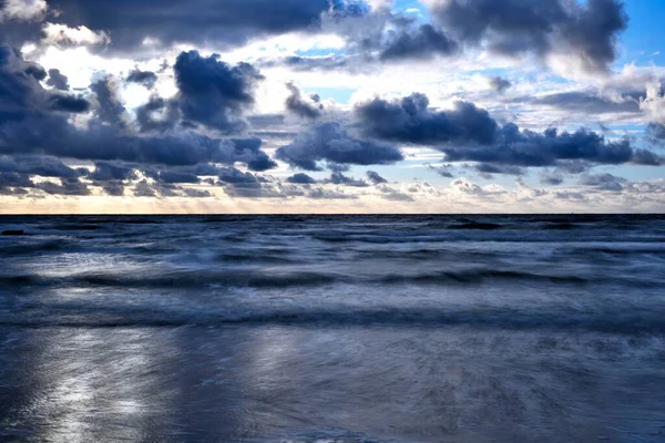 North Sea Dusk Clouds Texel West Frisian Islands Province North — Stock Photo, Image