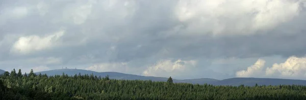 Panorama Delle Montagne Harz Nella Parte Orientale Collegamenti Del Brocken — Foto Stock