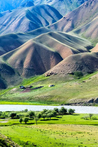 Berglandschap Bij Naryn River Naryn Kloof Naryn Regio Kirgizië Azië — Stockfoto