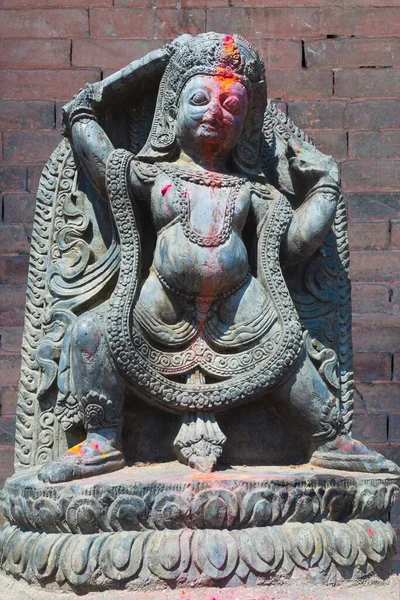 Statua Della Divinità Del Tempio Tempio Uma Maheshwar Kirtipur Nepal — Foto Stock