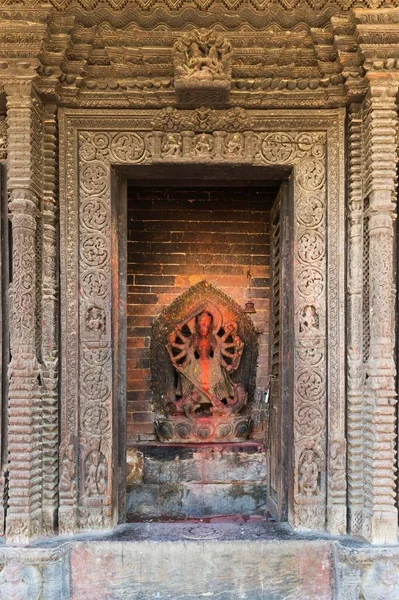 Templo Uma Maheshwar Estátua Divindade Templo Kirtipur Nepal Ásia — Fotografia de Stock