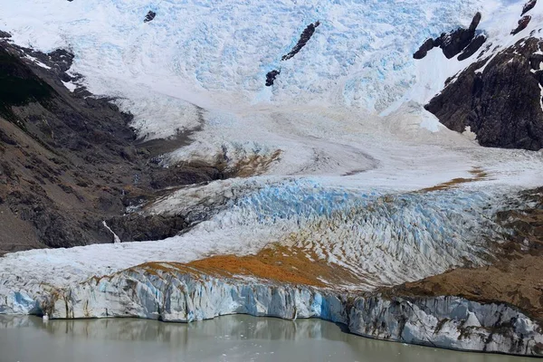 Лагуна Торре Льодовиковою Мовою Льодовика Торре Національний Парк Лос Гласьярес — стокове фото