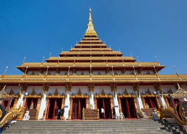 Nine Storey Stupa Phra Mahathat Kaen Kakhon Wat Nong Waeng — 스톡 사진