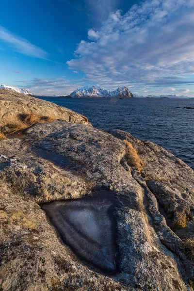 Svolvaer Austnesfjorden Austvagoya Island Lofoten Noorwegen Scandinavië Europa — Stockfoto