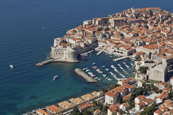 Vista Del Puerto Viejo Casco Antiguo Dubrovnik Croacia Europa — Foto de Stock