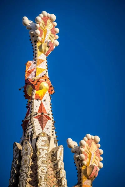 Basilica Sagrada Familia Des Architekten Antoni Gaudi Barcelona Katalonien Spanien — Stockfoto