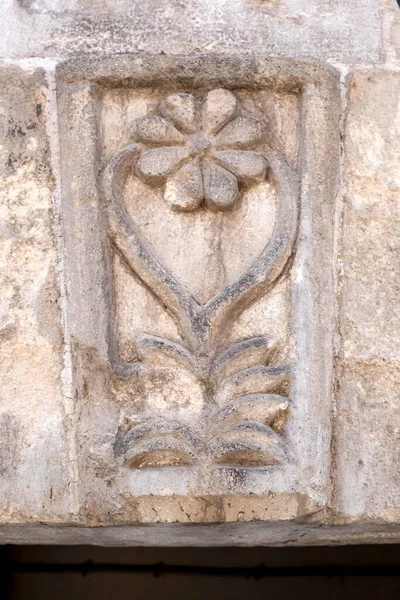 Традиційні Орнамент Двері Будинку Місті Mardin Туреччина Значки Хтось Орнаментом — стокове фото